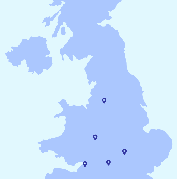 National map of locations